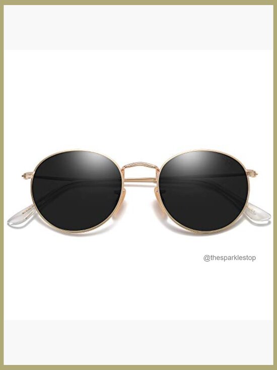 Metal Frame Polarized Sunglasses UV400 Protection Round Retro Shades main image 7